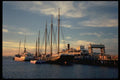 007095 Tall Ship Next To Ferry Dock A4 Photo Print