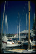 007096 Waterfront And Sloops A4 Photo Print