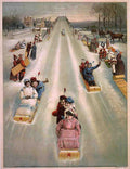 008 Toboggan Vintage A4 Photo Print