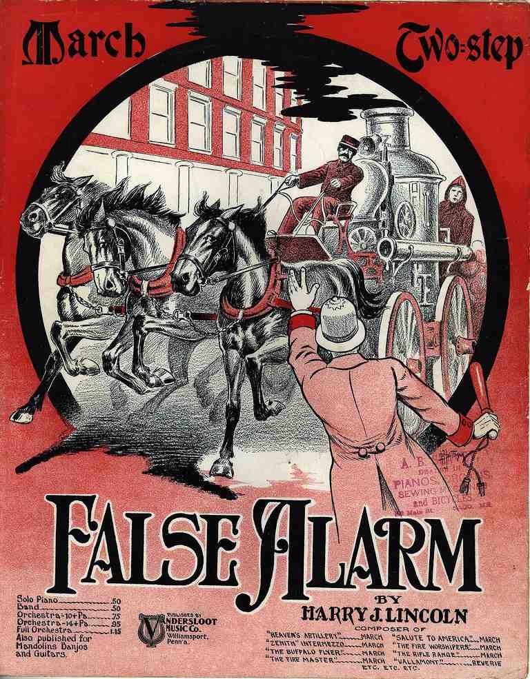 01 Fire Fighting Falsealarm 1905 Vintage A4 Photo Print