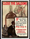 01 close the saloons prohibition america Advert A4 Photo Print