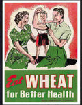 01 eat wheat for health 1940s Advert A4 Photo Print