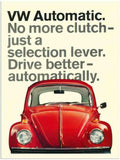 01 vw beetle automatic 2 Vintage Advert A4 Photo Print