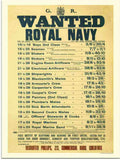 01 wanted royal navy 2 Vintage Advert A4 Photo Print