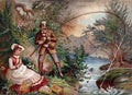 010 Fishing Vintage A4 Photo Print
