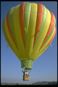 010003 Red, Green, Yellow Hot Air Balloon A4 Photo Print