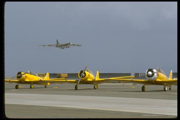 010021 Three SNJ On Ground, B 52 Flying A4 Photo Print