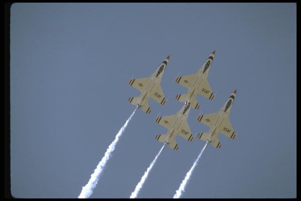 010048 Four Thunderbird Jets In A Climb A4 Photo Print