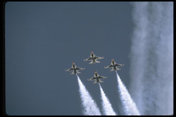 010050 Thunderbirds Flying Diamond Formation A4 Photo Print