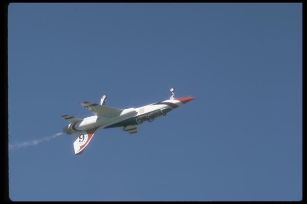010052 Thunderbird T 38 Flying Upside Down A4 Photo Print