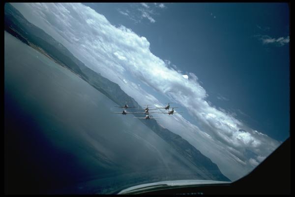 010061 Snowbirds, View From Air, Rear A4 Photo Print