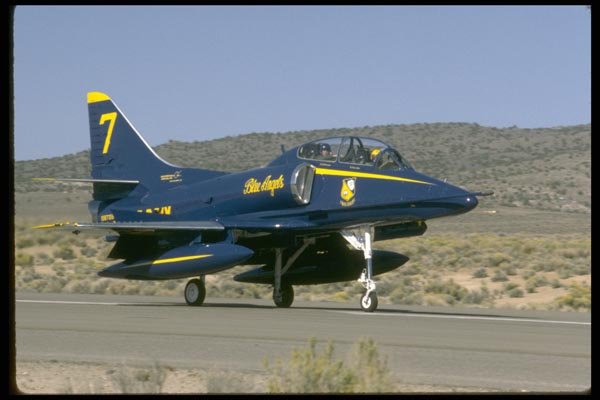 010077 Blue Angel On Ground, Side A4 Photo Print
