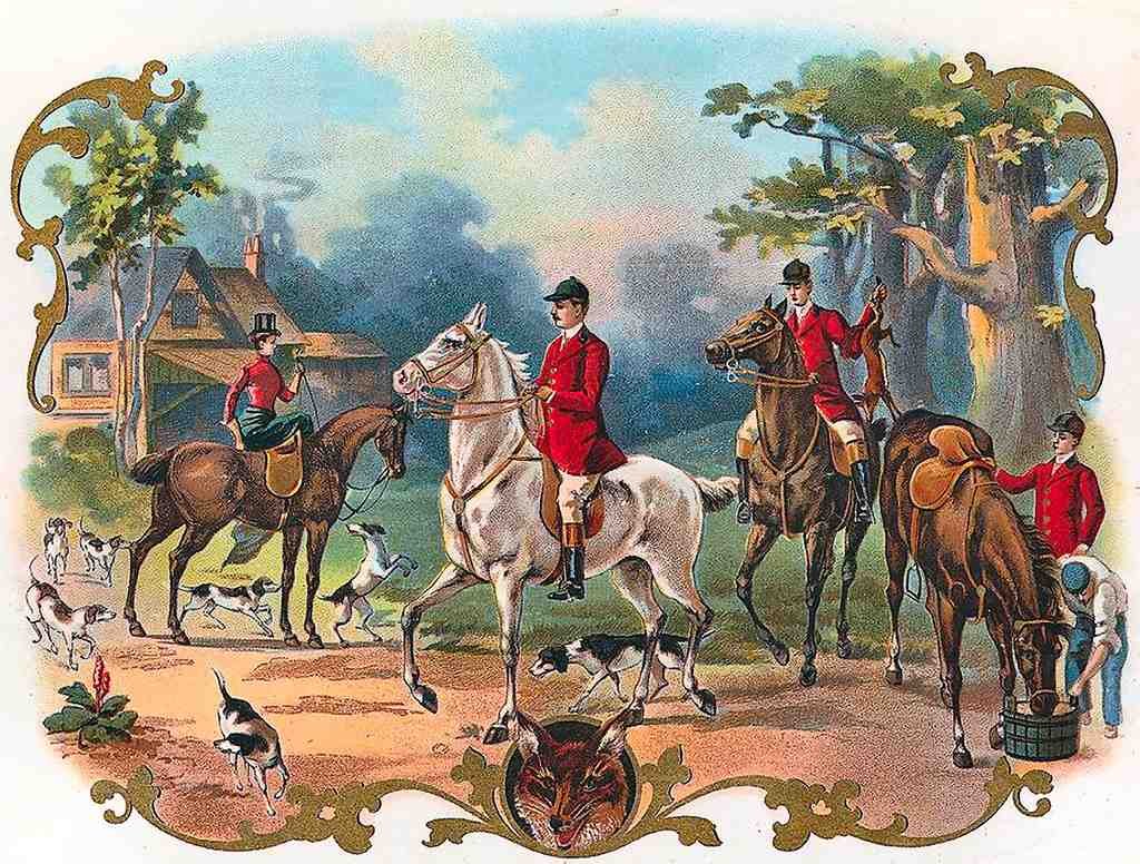 011 Fox Hunt Vintage A4 Photo Print
