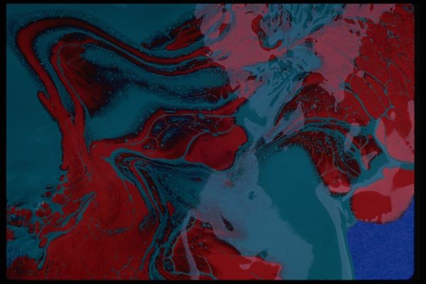011049 Green And Red Marbling A4 Photo Print