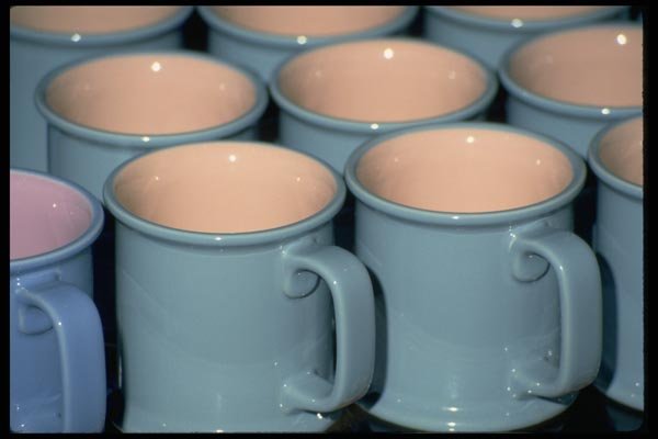 011099 Turquoise Coffee Mugs A4 Photo Print