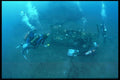 012052 Four Divers Exploring Sunken Plane A4 Photo Print