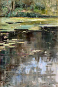 013 Beck Julia River Landscape With Water Lilies Probably 1880s Vintage A4 Photo Print