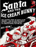 014 Christmas Santa And Ice Cream Bunny Vintage Advert A4 Photo Print