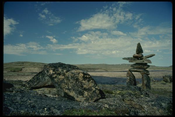 014056 Inukshuk 'Man Of Stone' A4 Photo Print