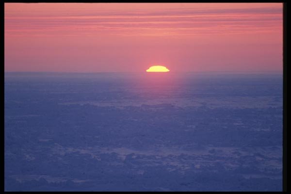 014062 Sundown On Polar Sea A4 Photo Print