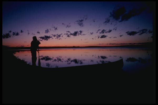 014088 Conoeist On Wild River A4 Photo Print