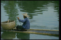 015020 Peasant On Bamboo Raft, Xijiang River, Guangxi A4 Photo Print