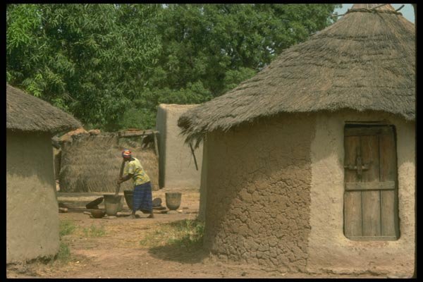 016045 Ouellessebougou Village A4 Photo Print