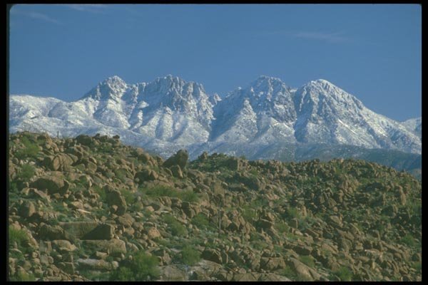 019082 Four Peaks In Winter A4 Photo Print