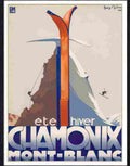 02 chamonix mont blanc skiing climbing poster Advert A4 Photo Print