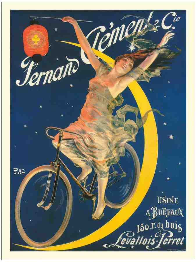 02 clement cycles moon 2 Vintage Advert A4 Photo Print