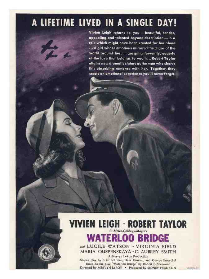 02 waterloo bridge vivien leigh london 1940s 2 Vintage Advert A4 Photo Print