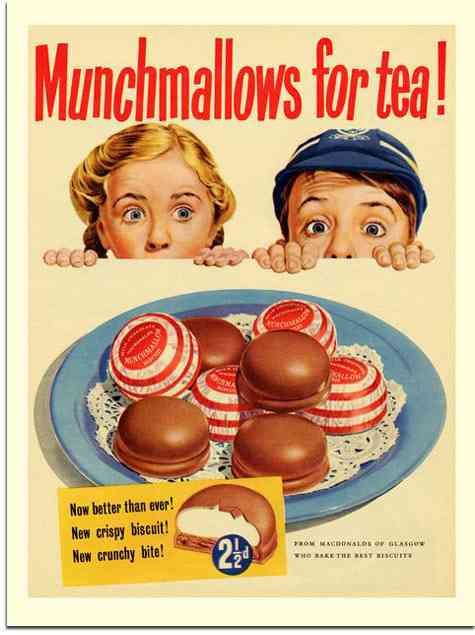 020 Munchmallows 1950S Vintage Advert A4 Photo Print