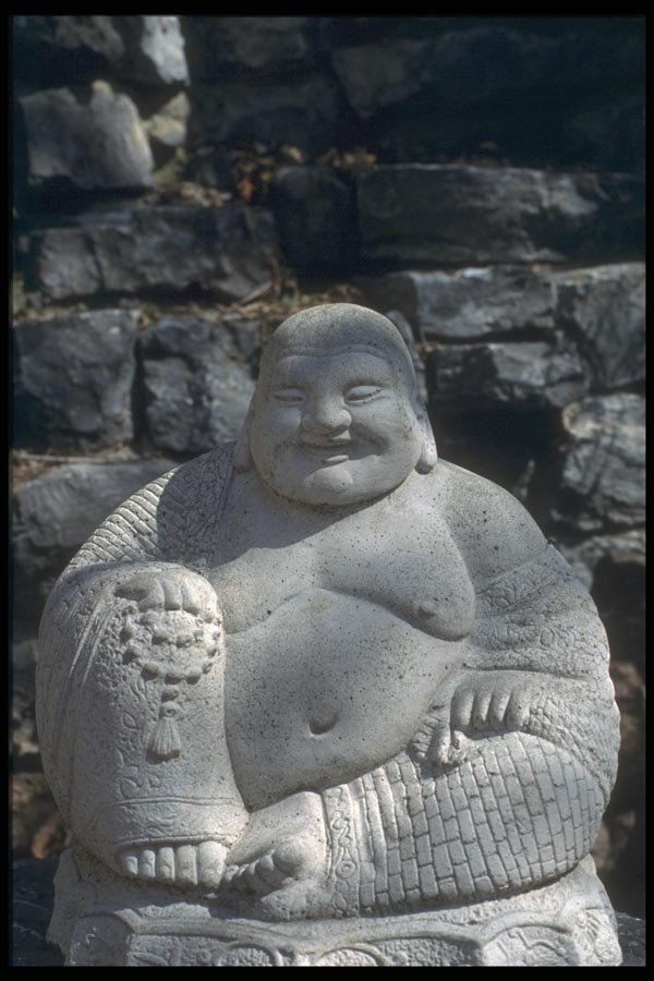 020034 Chinese Laughing Buddha A4 Photo Print