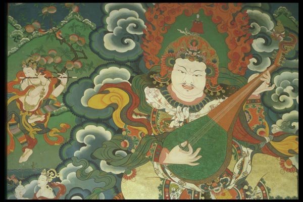 020036 Religious Wall Painting (zing kams), Potala Palace A4 Photo Print