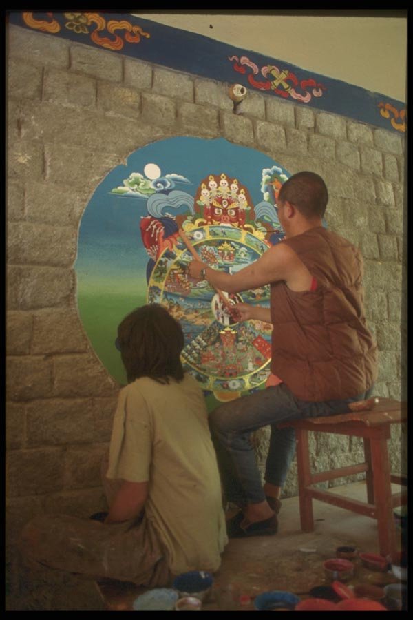 020038 Thanka Painters, Norbulingka Tibetan Cultural Centre A4 Photo Print