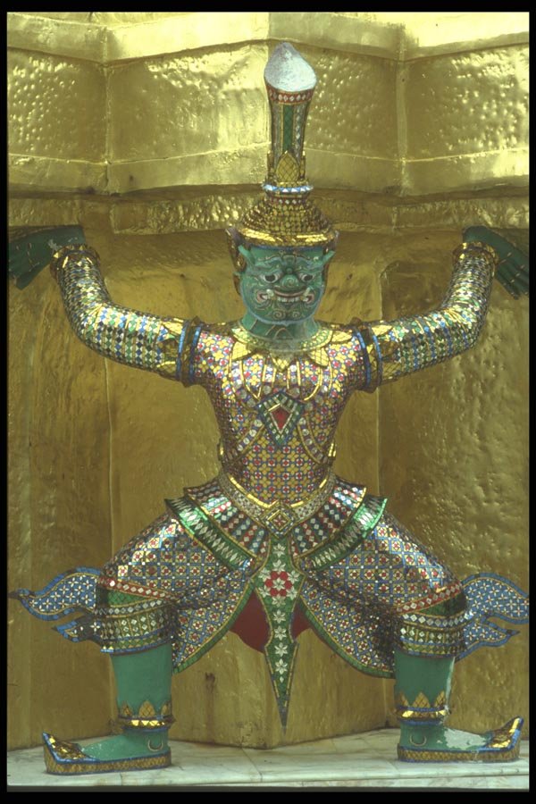 020086 Yaksha Demon, Wat Phra Kaew A4 Photo Print