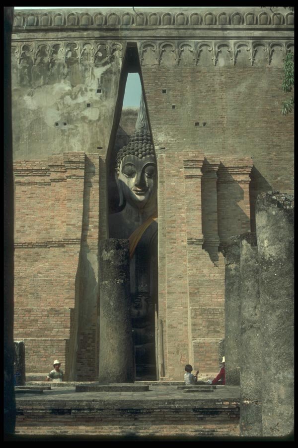020089 Stone Buddha, 11th Century Capital Of Sukhothai A4 Photo Print