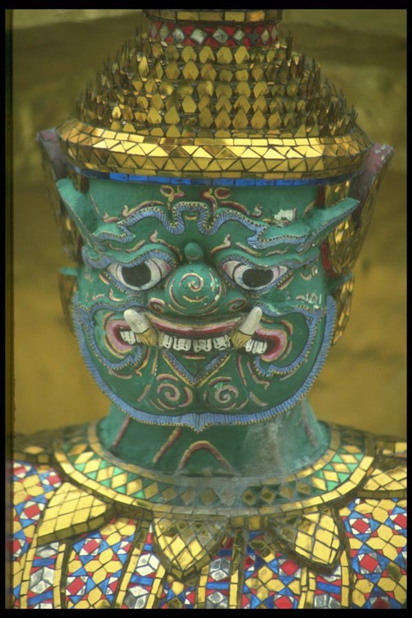 020090 Yaksha Demon, Wat Phra Kaew A4 Photo Print