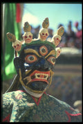 020094 Ceremonial Mask, Tibetan Mask Dance A4 Photo Print