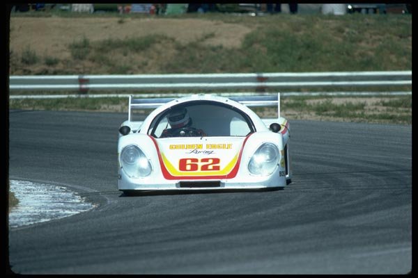 021036 White Racing Car, Frontal A4 Photo Print