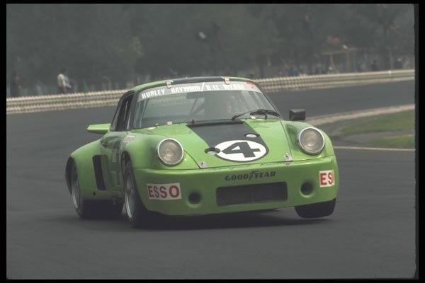 021040 Green Porsche, '4' A4 Photo Print
