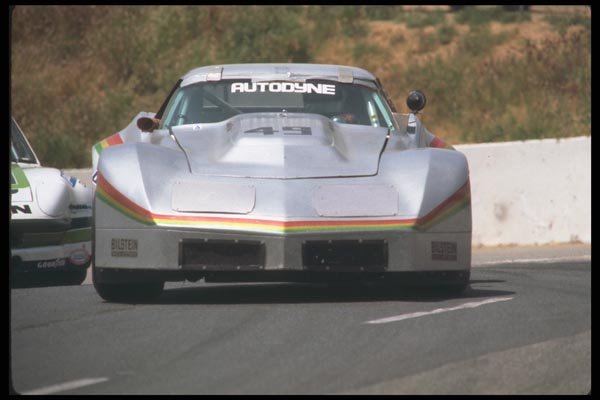 021074 Silver Corvette, Frontal A4 Photo Print