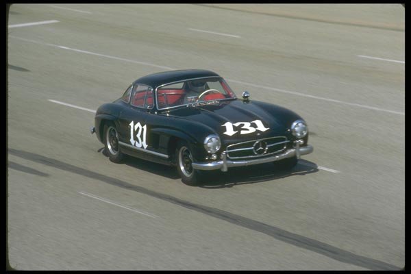 021089 Black Mercedes Gull Wing, Right Front A4 Photo Print