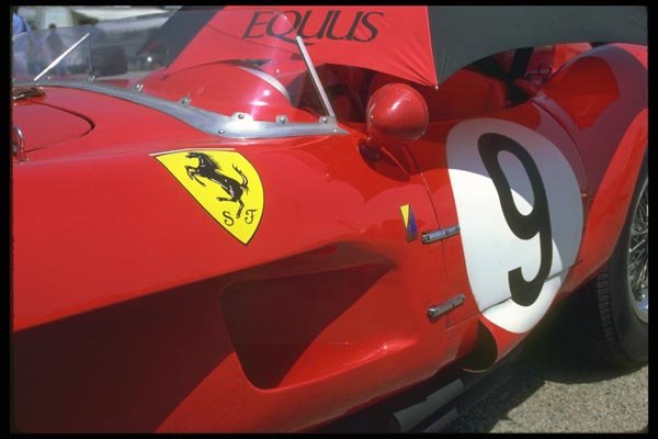 021098 Red Ferrari, Left Close Up  A4 Photo Print