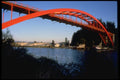 022001 Red Steel Through Arch A4 Photo Print