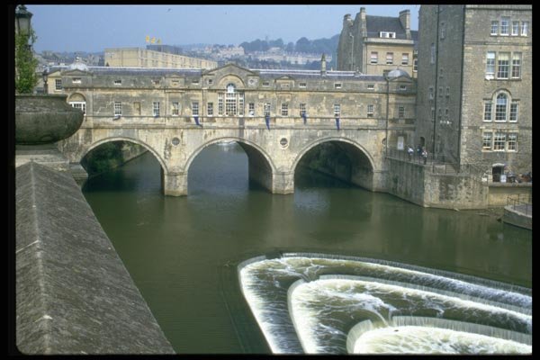 022010 Stone Arched Tube Bridge With Falls A4 Photo Print