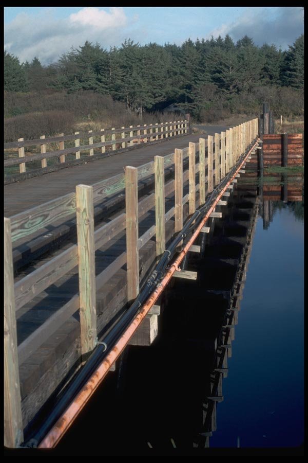 022013 Wooden Bridge Over River A4 Photo Print