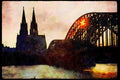 022021 Arched Bridge With Twin Church Spires A4 Limited Edition Watercolour Print