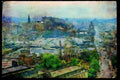 022029 Arched Bridge In Old City A4 Limited Edition Watercolour Print