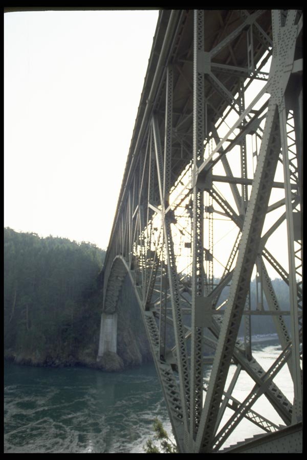 022033 Arched Trusswork Beneath Bridge A4 Photo Print